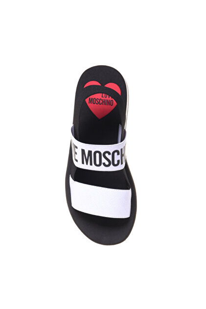 Love Moschino Beyaz - Siyah Kadın Sandalet Ja16033g0m - Fiyatı