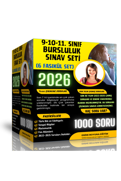Enine Boyuna Eğitim 2026 9-10-11. Sınıf Bursluluk Sınav Seti (6