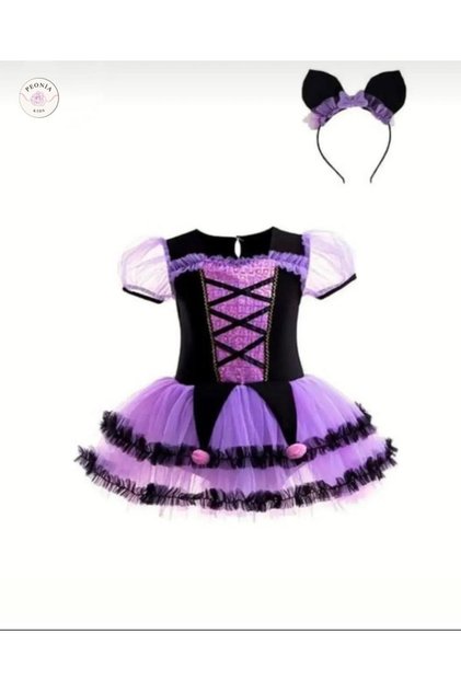 Kuromi Kostümü Kare Yaka,Cadı Kostümü Balo Kostümü Kuromi Cosplay