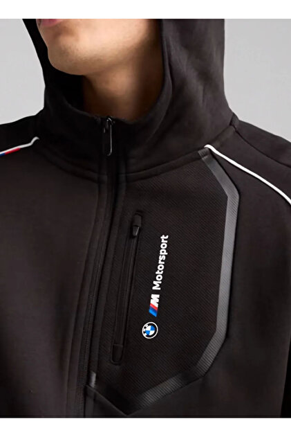 Puma 63061504 BMW MMS HOODED SWEAT JACKE Siyah Kapüşonlu Normal
