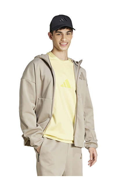 adidas JC5495 M Z.N.E. FZ Bej Normal Düz Erkek Zip Ceket - Fiyatı