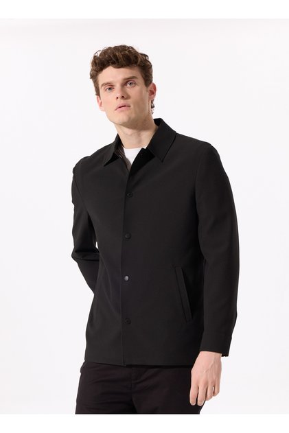 Slim Fit Siyah Erkek Düz Ceket F5SM-CKT 2307