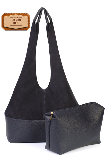Women's Bag with Leather Suede Inner Bag