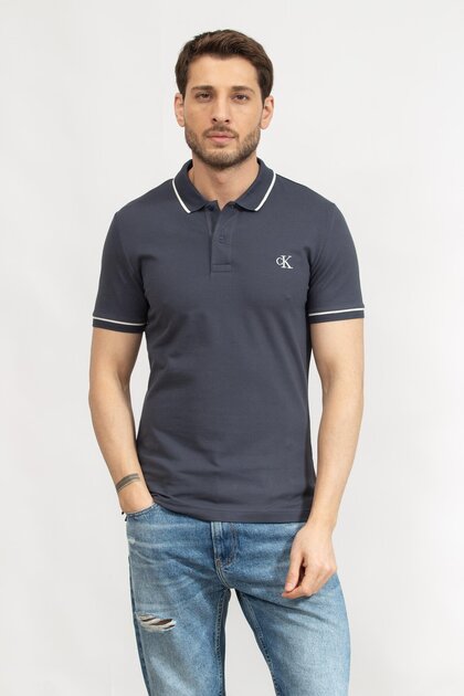 Men's Polo Neck T-Shirt Blue