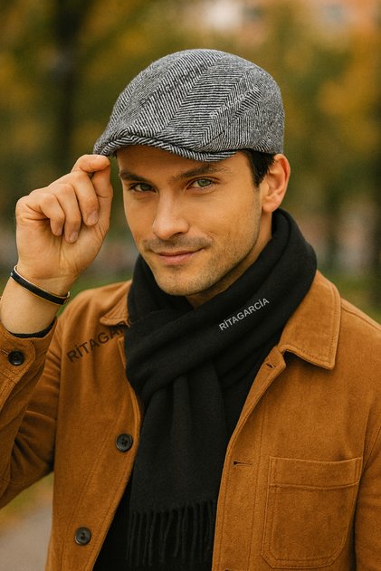 Winter Black-And-White Sports Cap