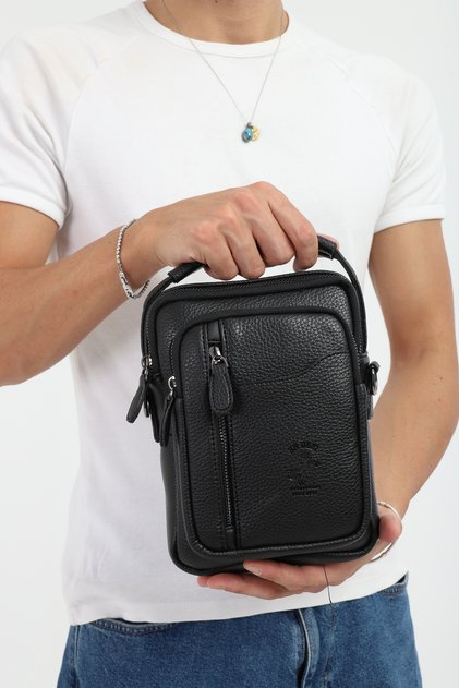 Black Crossbody Men's Hand and Shoulder Bag Men's Hand Bag