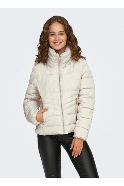 معطف نسائي كريمي ONLHELEN SHORT PUFFER JACKET OTW