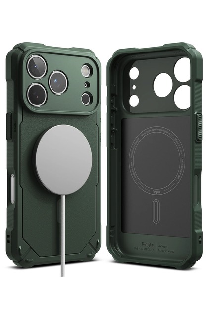 iPhone 17 Pro Max Case Cover | Rugged Gear Magnetic Series | Dark Green