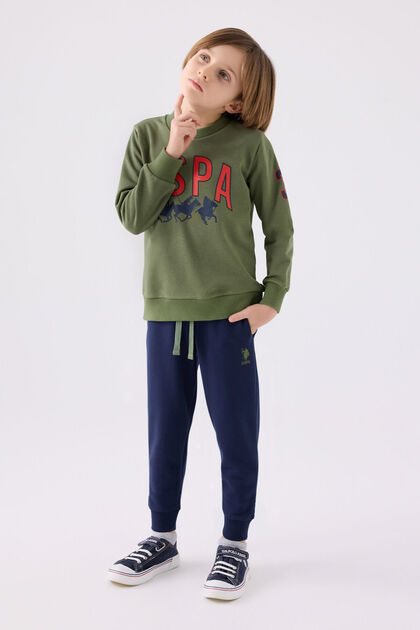 U.s. polo assn boys' khaki tracksuit set