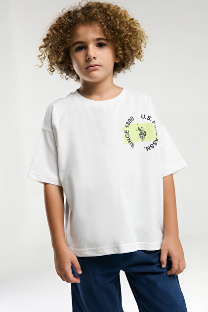 U.S. Polo Assn Boys' White Bermuda Set