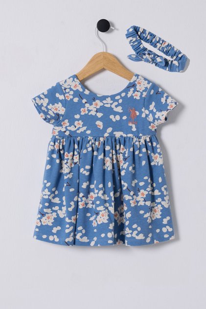 U.S. Polo Assn Baby Girl Blue Dress