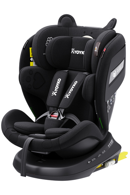Bear 360 Derece Dönebilir Yatabilir 0-36 KG Isofixli Oto Koltuğu Gri