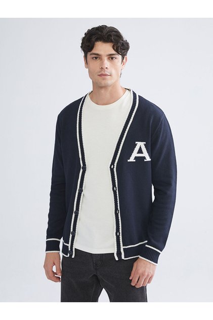 Esvab • Modern & Distinctive Standardfit V Planting Men's Knitwear Cardigan
