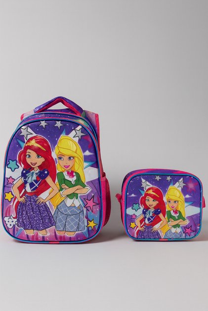 Girl's Purple Primary School Lunch Bag Set