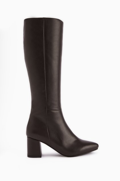 Velma Genuine Leather Brown Heeled Women's Boots