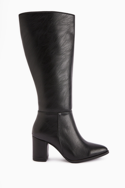 Deniza Black Heeled Women's Boots