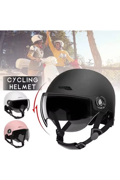 UrbanRide Açık Tip Motosiklet Kaskı –Pembe Hafif & Şehir İçi Scooter Stili, 3C Onaylı Unisex Kask