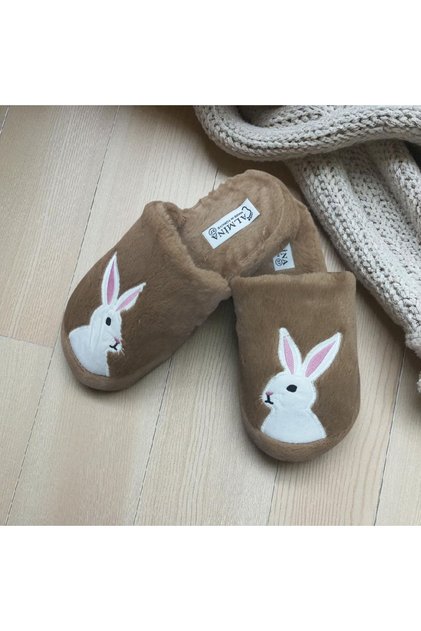 Women's Plush House Slippers Non-Slip Sole Winter Warm Cute Patterned