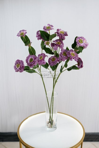 Yapay Çiçek 6lı Taçlı Kır Çiçeği 75 cm Mor