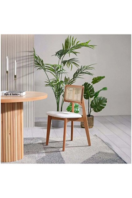 Hazeranlı Ahşap Zion Salon Ve Mutfak Sandalyesi