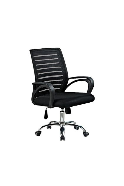 Scaun de birou ergonomic, bază din oțel cromat, înălțime reglabilă 87-97 cm, pivotant, mânere