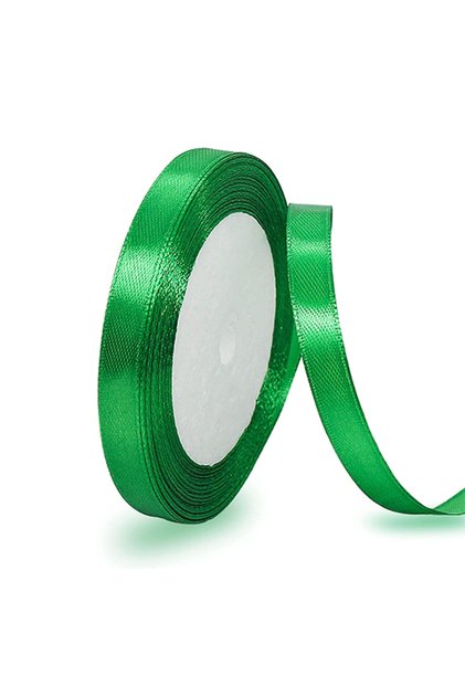 12mm Satin Ribbon - 25 Yards Length - Green