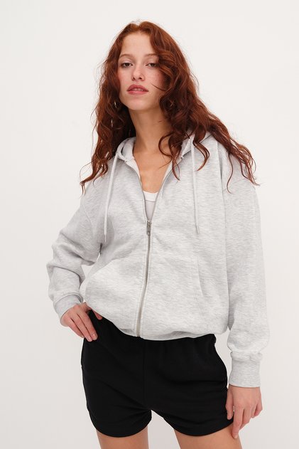 Zippered Sweatshirt H9476-1