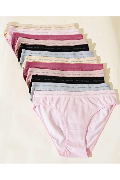 Pachet de 12 chiloți Perla Bikini, culori mixte