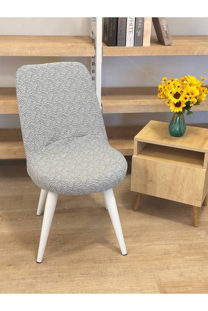 Washable Stretch Elastic Lycra Oval Jacquard Chair Cover - Round Chair Slipcover