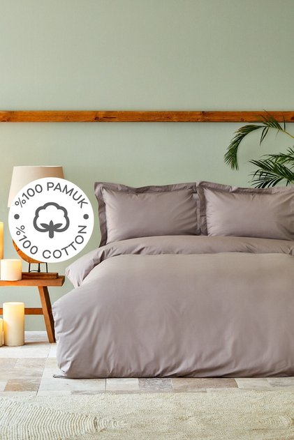 Back To Basic Mink 100% Cotton Single Duvet Cover Set