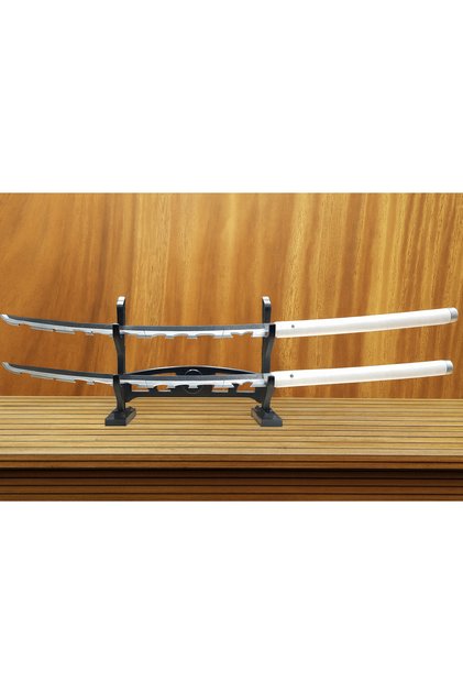 2 li Kılıç-Inosuke Hashibira Katana 115 cm | Demon Slayer | Sabit Model | Kınsız Model| Stand Hediye