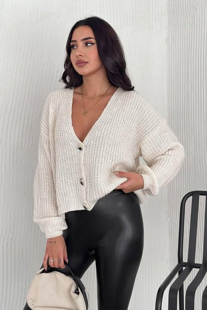Women's Buttoned Mohair Cardigan – Vibrant Colored & Soft Textured