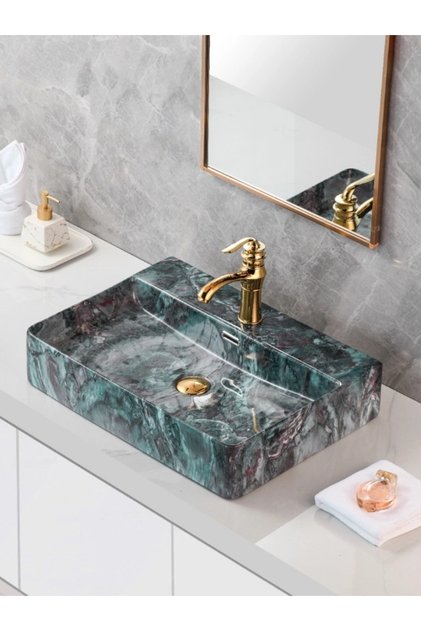 Tezgah Üstü Seramik Çanak Lavabo Banyo Lavabosu