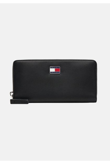TJW Cool Büyük Boy Fermuarlı Kadın Siyah Cüzdan AW0AW17879BDS