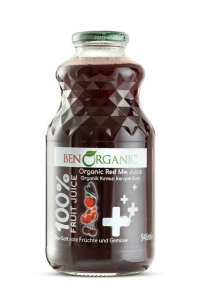 BENORGANİK KIRMIZI KARIŞIK MEYVE SUYU 946 ML X 6 ADET