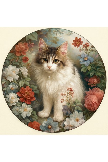 • “Set of 6 Colorful Cat-Themed Coasters – with Protective Box”