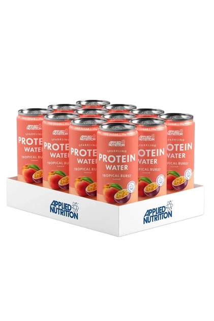 Sparkling Protein Water With Vitamin-C, Tropical Burst, Box of 12 Pieces