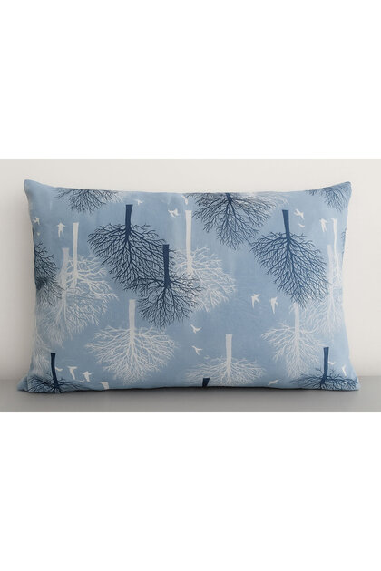 European Type Pillowcase, with Cotton Quality Fabric, with Zipper, Case Only Blue