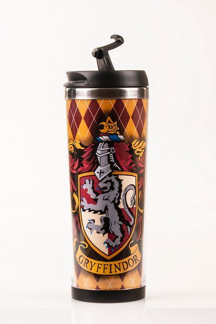 Harry Potter Decorated Steel Mug - 360 ml | Leak-Proof Lid, Steel Inner Bowl, 19 cm