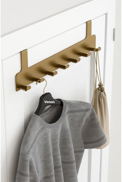 8 Kancalı DİKKAT ESKİTME Amerikan Tipi Home Metal Mat Siyah Kapı Arkası Askılık Organizer Askı,