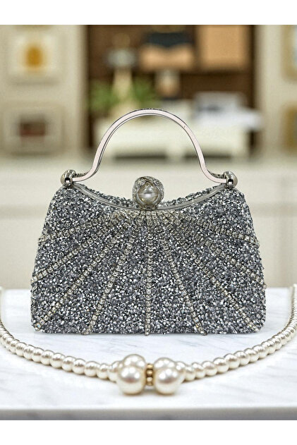 silver dress handbags Perfect Bridal Sorrel Silver Sparkly Diamante Box Clutch Bag