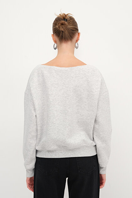 Addax Kayık Yaka Şardonlu Sweatshirt S1826 - Fiyatı, Yorumları