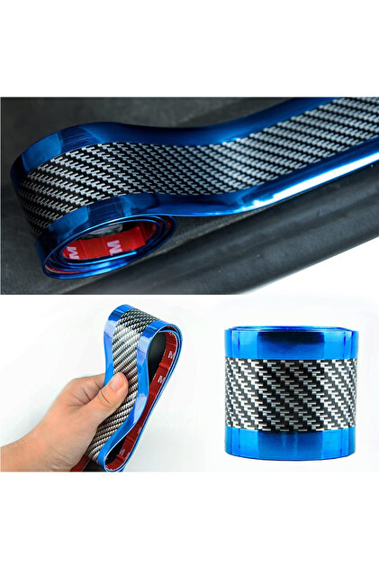 Banda Universala Auto 5D Carbon, Waterproof, Exterior, Praguri, Usi, 7cm Latime, 1M Lungime