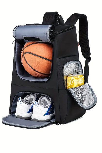 Large Size Sports Backpack with Thermal and Shoe Compartments - Basketball, Volleyball, Soccer Backpack