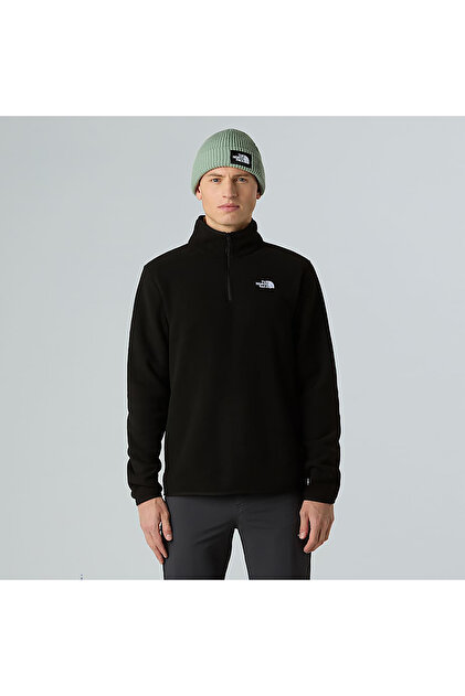 Glacier Fleece 1/4 Zip Men's Black Outdoor Sweatshirt