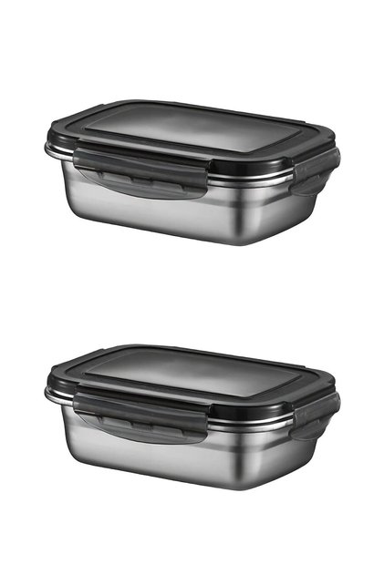 2 Pieces 304 Steel 550 ml Food Fruit Meat Refrigerator Nutrition Storage Container Mt224