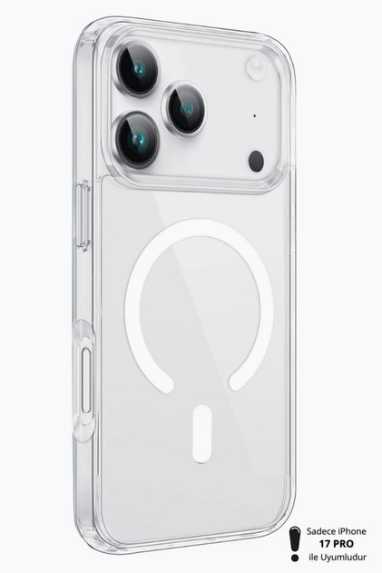 [IC] iPhone 17 Pro Uyumlu ANİMASYONLU Şeffaf Sert Mika SARARMAZ Magsafe İnce Fit Kılıf