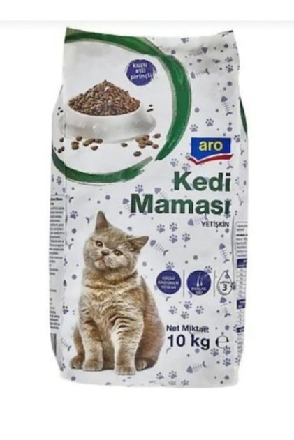 Kuzu Etli Pirinçli Yetişkin Kedi Kuru Mama 10x 1 Kg paketler halinde