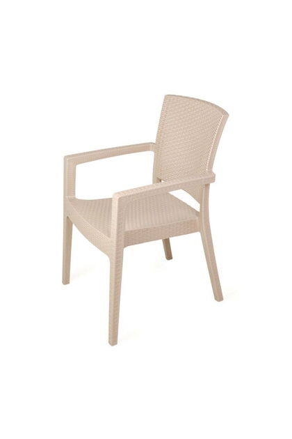 Mandella Zeus 6 Kişilik Camlı Masa Takımı - Cappuccino - 90x150 cm