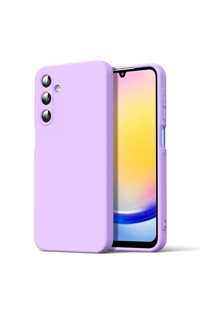 Carcasă pentru Galaxy A15 4G din silicon catifelat cu protecție pentru cameră - Violet